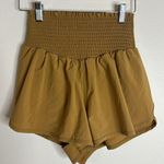 Aerie Offline by  Women's Size S Real Me Smocked Running Tan Shorts gym exercise Photo 2