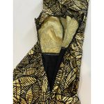 Anthropologie Weston Wear Yellow Black Emerging Leaves Sleeveless Dress Size 4 Photo 5