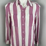 BP  Nordstrom Pink White Stripe The Perfect Shirt Button Down XXS Beachy Vacation Photo 0