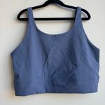Nike Yoga Luxe Womens Infinalon Cropped Longline Tank Blue CV0576 Size Large Photo 2