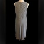 Jessica Howard  Black and White Striped Midi Dress Photo 2