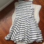 Maison Jules Black & White Striped Lace Fit & Flare Dress SZ M Photo 7