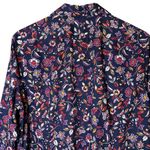 Lands' End  No Iron Supima Cotton Shirt‎ Floral Leaf Pattern Office Travel 18 Photo 5