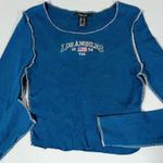 Forever 21 Navy Blue American Flag USA 1994 Long Sleeve Graphic Tee T-Shirt Top Size M ๐บ๐ธโจ Photo 0