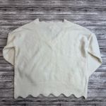 ee:some Women's Fuzzy Sweater M/L Med Medium Lg Large Ivory Cream Off White Warm Photo 11