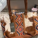 Myra Bag Cowhide & Leather Purse Bag Aztec Western Texas Nashville NWT Brown Photo 3