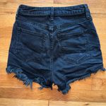 WE THE FREE People Lasso Curvy Denim Shorts Black High Rise Raw Hem size 26 Photo 3