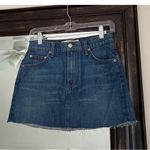 Reformation  Ella Jean Mini Skirt - Wash Sequoia Photo 1