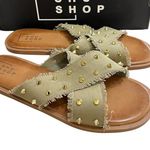 Shu Shop Berta Sandal in Olive Gold Studs Size 9 Green Photo 4