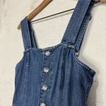 Aerie  Flare Leg Button Front Denim Jumpsuit Overall Blue XS Photo 11