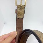 Coach NWOT Canvas Leather Belt With Classic Signature Logo large size Photo 2
