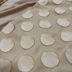 ASOS Thin Straps High Thigh Slit Cowl Neck Pale Yellow Textured Circle Dress Photo 8