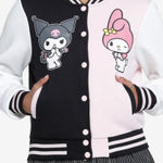 Hello Kitty  Sanrio X Hot Topic My Melody & Kuromi Split Varsity Jacket Plus Size Photo 0