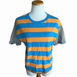 BDG Womens  Striped Oversized Cropped Boyfriend Tee Shirt - Sz XS Photo 2
