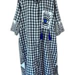 Evil Eye Black & White Gingham Plaid Long Shirt Dress Size undefined Photo 1