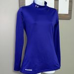 Under Armour  Women’s Purple Fitted ColdGear Mock Neck Fit and Flare Pullover-Med Photo 2