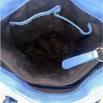 Coach VINTAGE # 9803 blue tote Excellent condition with charms shown Photo 5