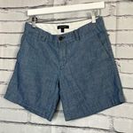 Banana Republic  Women’s Blue High Waist Cotton Flat Front Shorts Size 2 Summer Photo 6