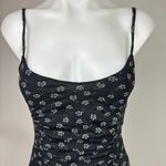 Daisy Street Black Floral Print Spaghetti Strap Sleeveless Bodycon Mini Dress XS Photo 3