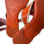 Jack Rogers  Navajo Jelly Flat Sandals Orange White‎ Flip Flop Size 7 Photo 6