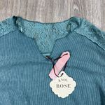 Knox Rose Women's Blue Long Sleeve Thermal Lace Shirt - Size Small - NWT Photo 3