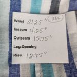 Liz Claiborne Blue Striped Linen Shorts NWOT Size XXL Preppy Striped Shorts Photo 8