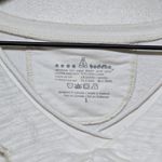 Neon Buddha Beige Raw Seam Long Sleeve‎ Jersey Ruffle Top Tee Shirt Womens Small Tan Photo 3