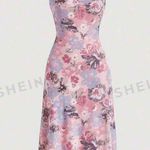 Floral MIDI Wedding Guest Dress Multi Photo 0