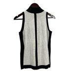 Premise Sleeveless Sweater Top Gray Mock Neck Keyhole Black Trim Medium Photo 1