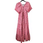 Saylor  Adeena‎ Floral Lace Up Maxi Dress Pink Large Photo 3