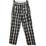 Obey  Women’s Brighton Wavy Print Carpenter Pants Beige/Black Size 25 Photo 3