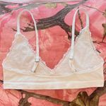 Pretty Little Thing plt white lace coquette ribbed v neck bralette Photo 1
