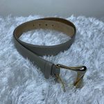 Liz Claiborne Vintage Taupe Tan Leather Belt Gold Buckle Sz 18-20 Photo 1