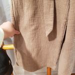 Line and Dot  small off the shoulder brown rimama wide leg jumpsuit Photo 2