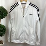 Adidas Black & White Zip Long Sleeve Athletic Sport Warmup Jacket L Photo 0