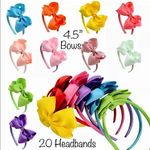 20 Grosgrain Bow Headbands Photo 3
