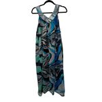 PSD Plus Size Blue Abstract Print Maxi Dress Sleeveless V Neck Casual Photo 6
