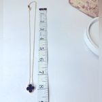 Reversible Clover Pendant Necklace Gold Tone 925 Stamped Clasp 18 Inch Black Photo 5