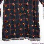 Eloquii floral print shift dress ruffle neck flare long sleeve, 14 Photo 3