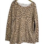 Soft Surroundings  large animal print fuzzy top sweater Photo 4
