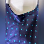 Morgan Taylor  intimates Blue‎ Polka Dot Satin Slip Nightgown Medium Photo 2