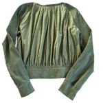 Anthropologie Hei Hei Hilltop Cotton Linen Blend Sage Green Bomber Jacket Medium Photo 8