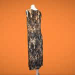 Vintage Dress Leopard Print Midi Sleeveless Brown Animal‎ Scoop Neck Casual Size 10 Photo 3