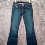 True Religion Flare Wide Leg Jeans with Contrast Stitching Low Rise Womens 26 Photo 0