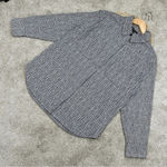 Athleta Textured Shirt Jacket Button Up Braiden Black White UPF 50+ Size M Photo 3