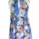 Vince Camuto Floral Print Fit & Flare Dress Blue Size 6 NWT Photo 4