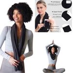 Beyond Yoga  Black Pocket Infinity Scarf Photo 1