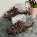 Genuine Merchandise Vintage Brown Braided Women's Sandals genuine leather Photo 0