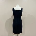 Hugo Buscati  Black Silk Sheath Dress Size 6 Photo 2