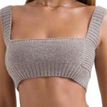 House Of CB Adhara Wool Bralette BEIGE HEATHER Small Photo 0